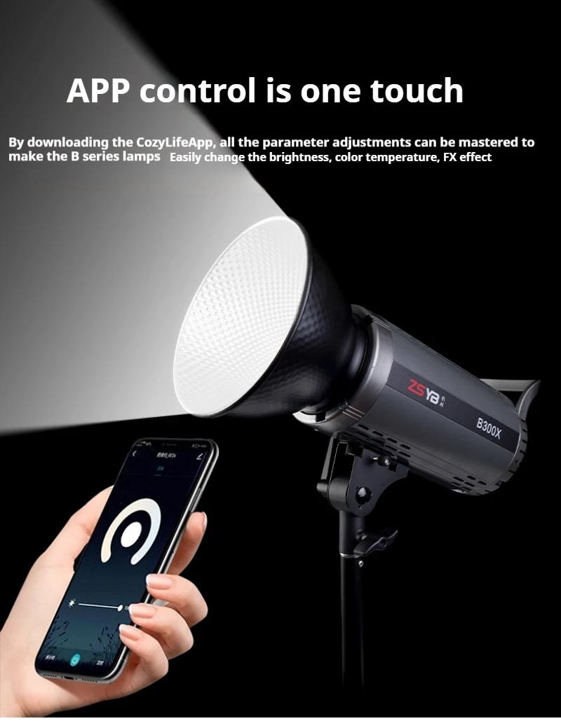 ZSYB B300X Dual-color 200W RGB LED Video Light 3200K-5600K