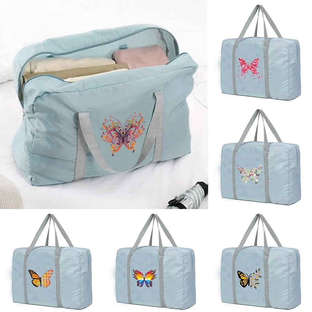 

Large Capacity Travel Bag Unisex Organizers Foldable Luggage Handbags Clothes Storage Duffle Carry on Bags Butterfly Series