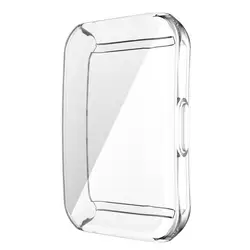 Premium Soft Silicone Strap with Screen Protector Case (Clear Case)