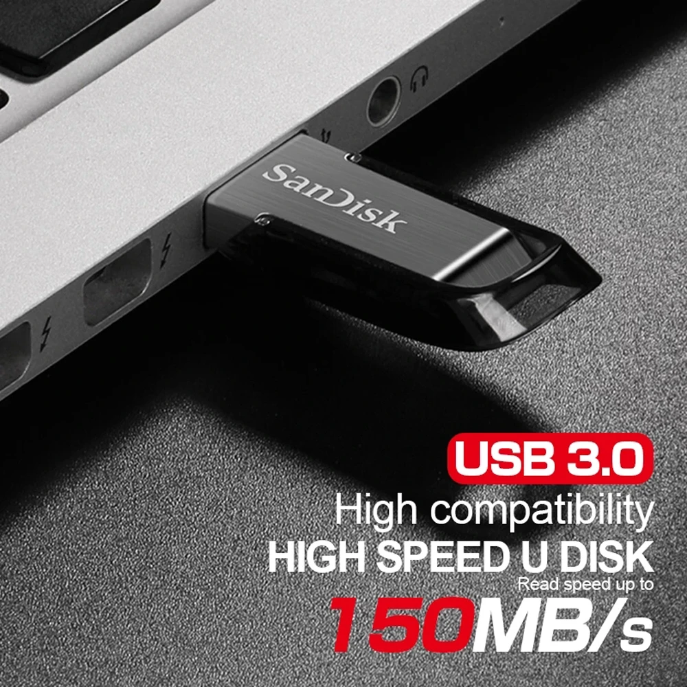 SanDisk-Clé USB 3.0 d'origine Ultra AREir, clé USB, copie, vente, CZ73, 512  Go, 256