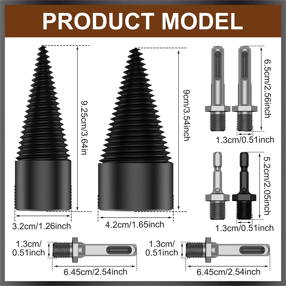 Punta Spaccalegna Per Trapano - Acciaio Carbonio, Codolo Esagonale, Diametro 30 Mm