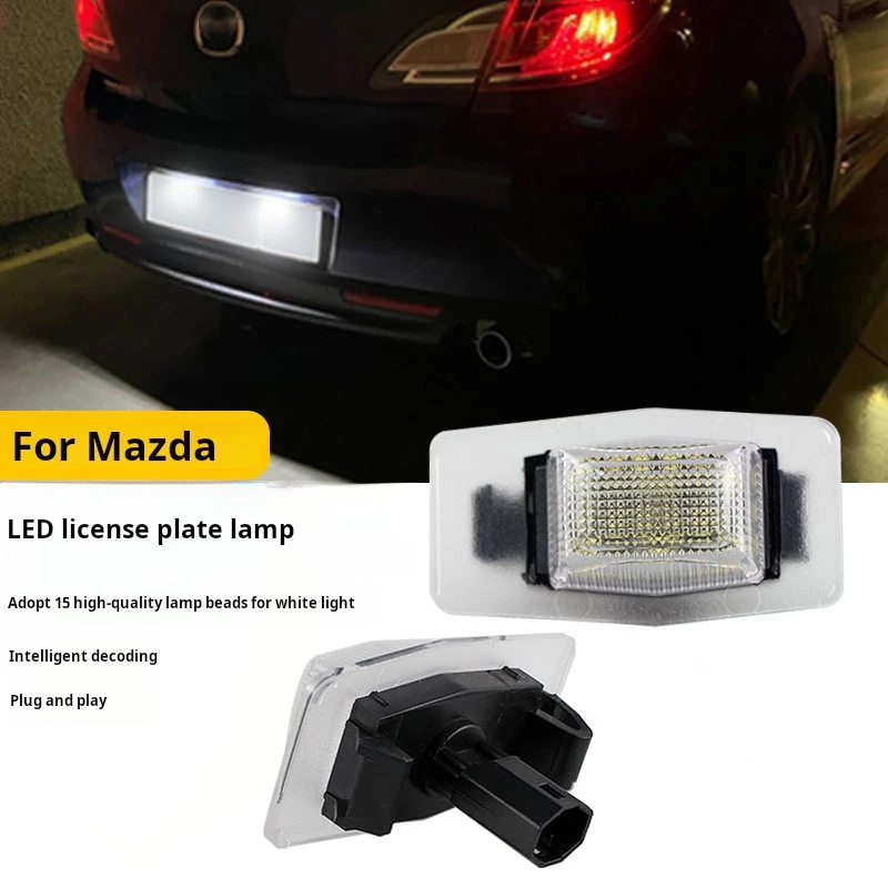 

Suitable For Mazda 323 Fumeilai Led Rear License Plate Light, Puli Mahai Fuxing Tail Cover License Plate Light Assembly With Lig