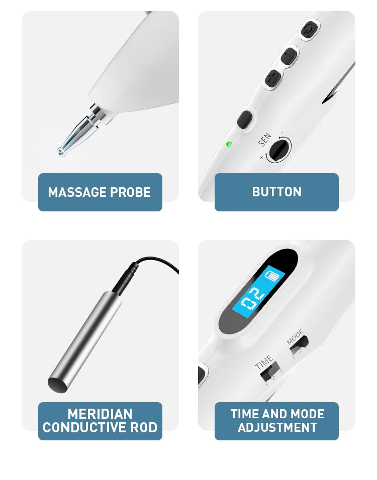 Electronic Meridian Detection Acupuncture Pen 9 Intensities Massage Pen Health Care Therapy Physiotherapy Body Massager 5
