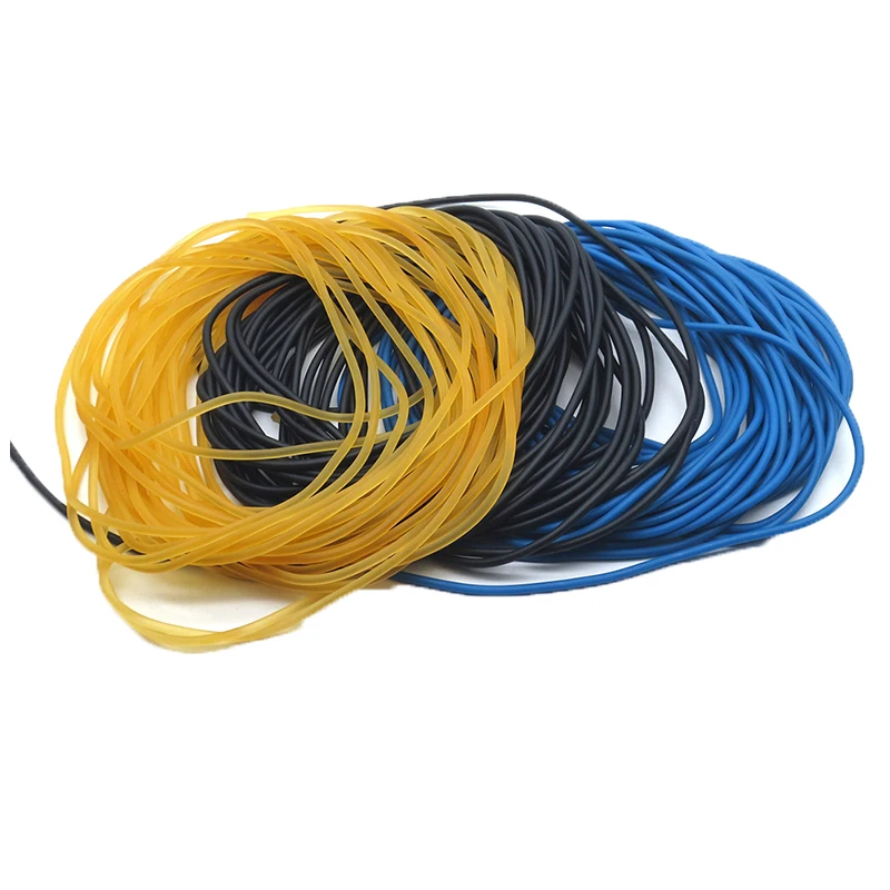 20M A Piece Diameter1.6 2.0 2.5 2.8 3.0mm Rubber Solid Elastic Rubber Line For Fishing Traditional Level Round Elastic Rope