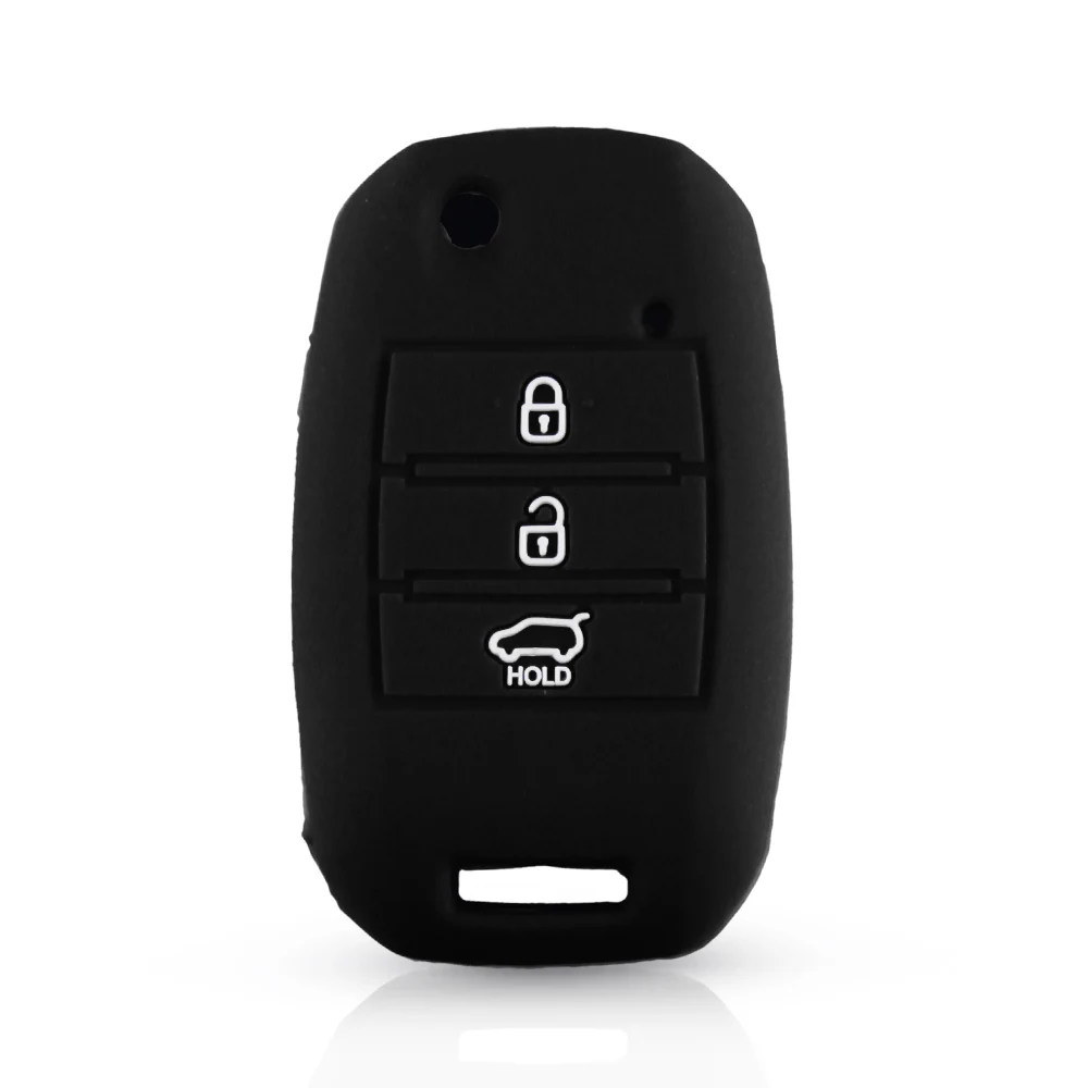 Silicone Key Car Cover Case Fob Protect For Kia Sportage Cerato Optima K5 Rio Carens Rondo Ceed Picanto k2 Soul Sorento key cap silicone covers