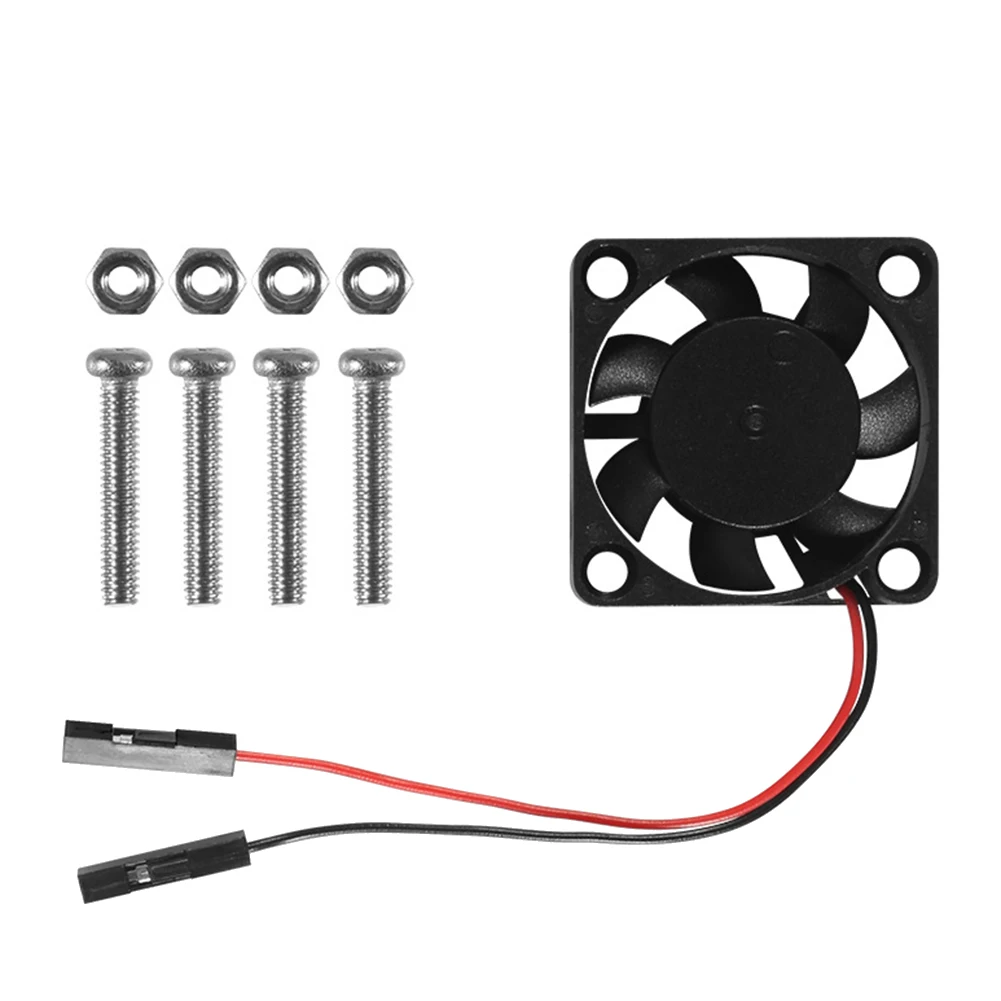 4PCS Brushless CPU Cooling Fan Heatsink Cooler Radiator 3.3V 5V for Raspberry Pi4 Pi3 B+, Pi 3, Pi 2, Pi 1 B+ 3