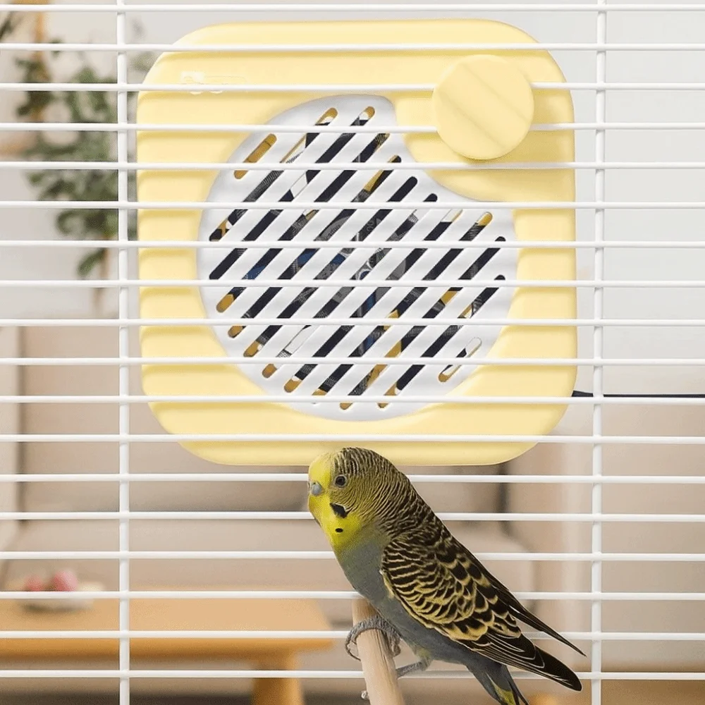 Anti-Scalding Parrot Warm Air Blower Thermostatic Automatic Bird Cage Heater Safe Heating Metal Chew-Proof Parrot Heater