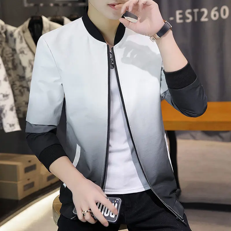 Men's Zipper Contrast Coat 2