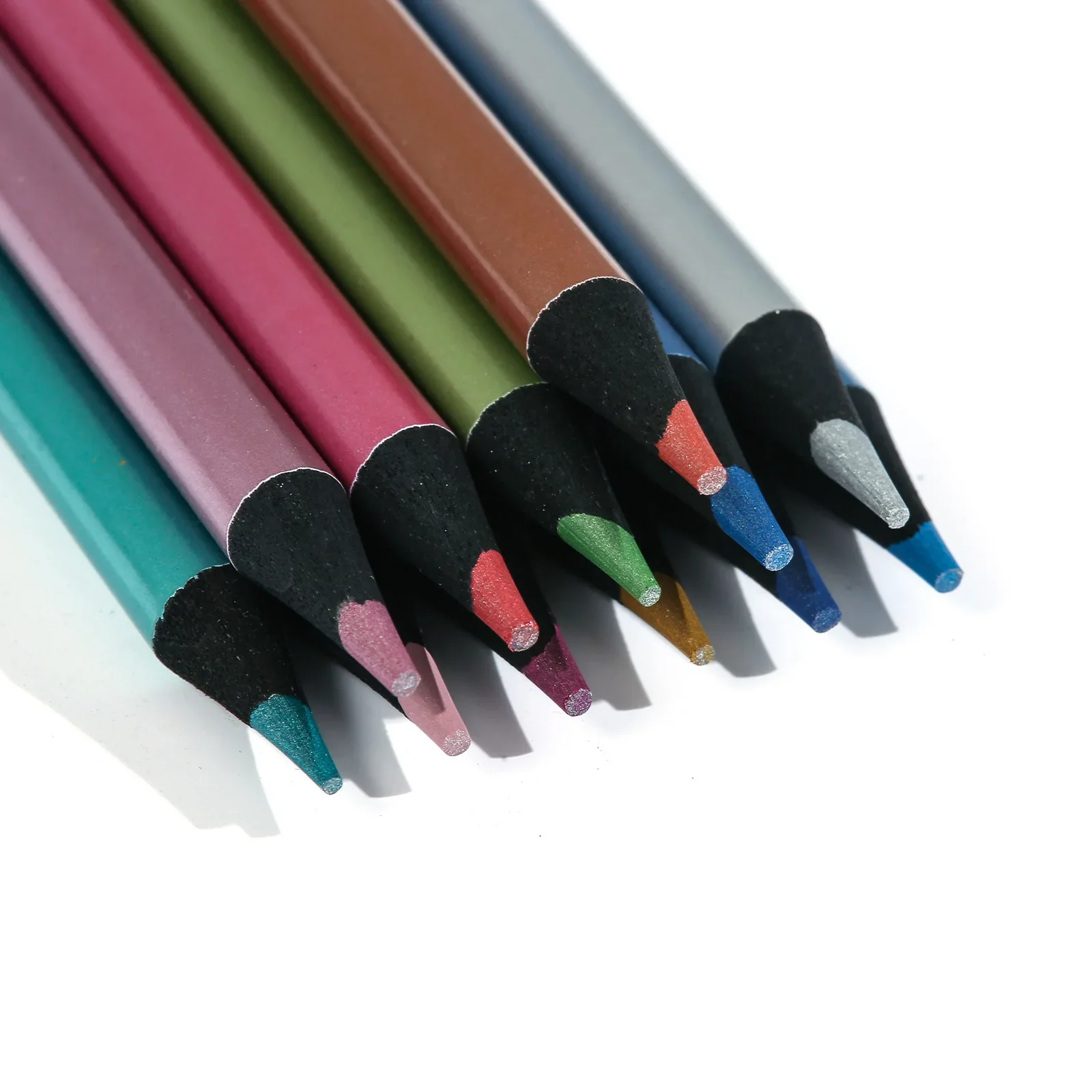 Set Matite Colorate Professionali 12 Pezzi, Fluorescenti E Metalliche, Per Adulti E Bambini
