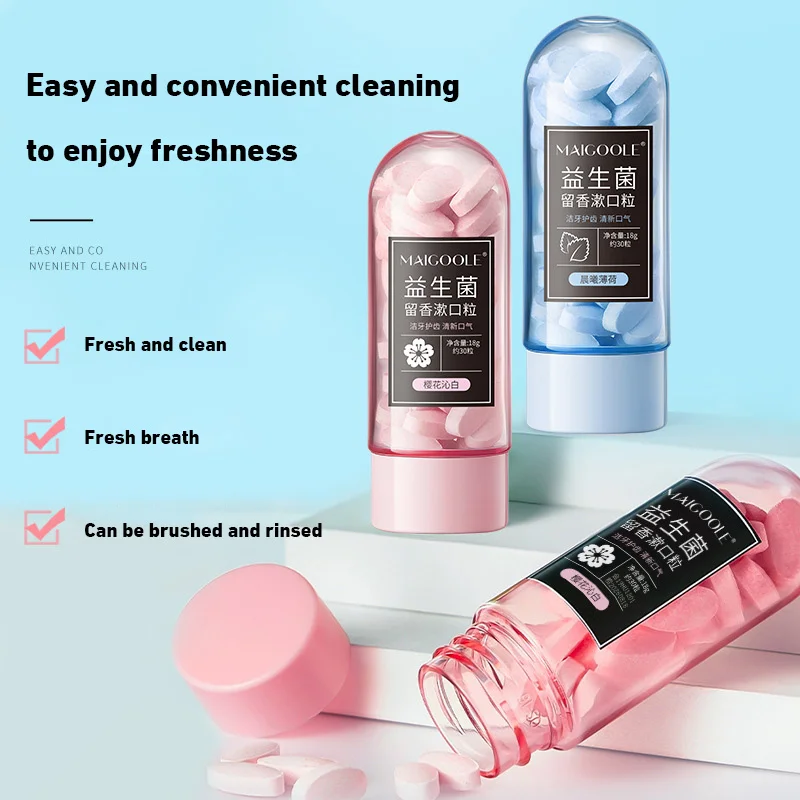 Probiotics Solid Toothpaste Tablets Remove Stains Portable Peppermint Mouthwash Water Clean Oral Cavity Tooth Powder Teeth Care tooth powder