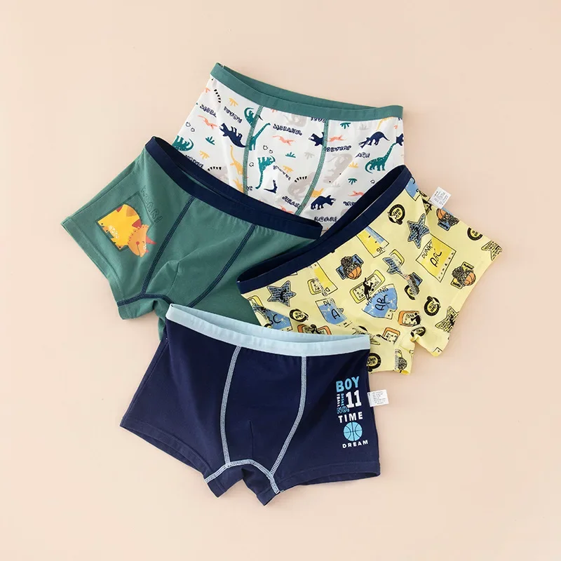 

Boys' Briefs Class A Pure Cotton Children's Boxer Baby Medium Children's Four Corners Without Clip-on Pp Shorts Summer