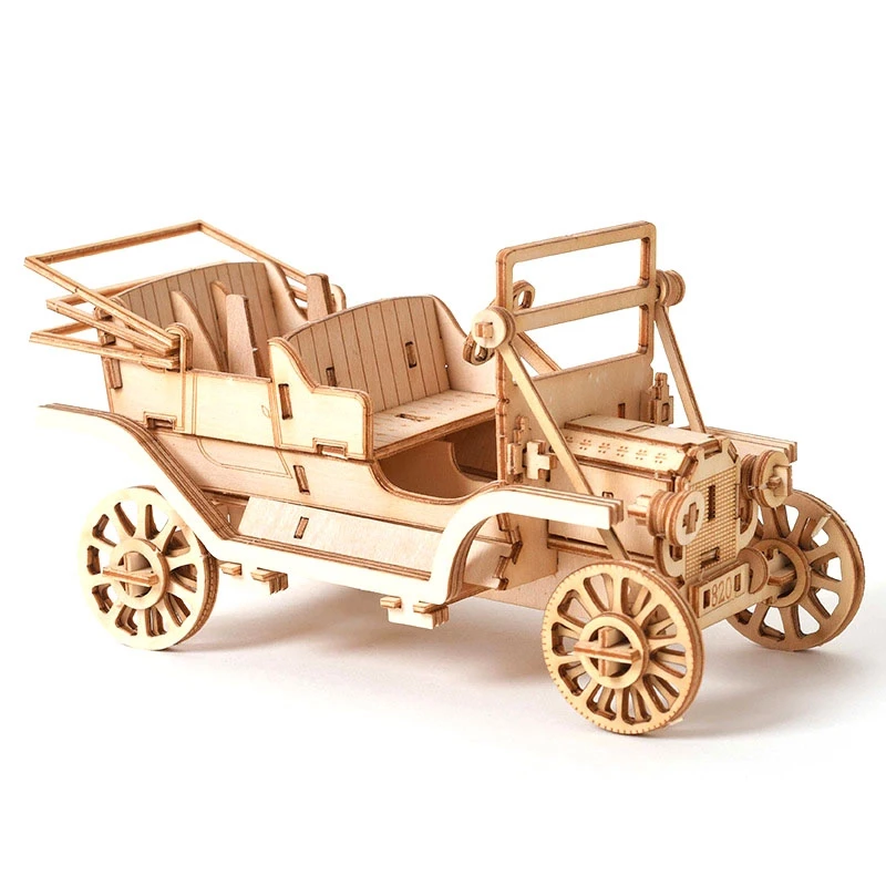 

Самодельные игрушки для автомобилей, 3D деревянная головоломка, Сборная модель, деревянные Наборы для творчества, настольное украшение для детей-Прямая поставка