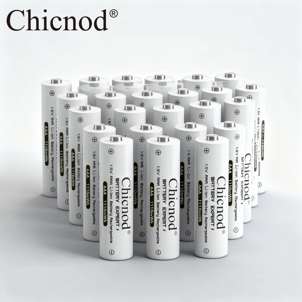 CHICNOD AAA Rechargeable Batteries 1.5V 1110mWh Li-ion Battery for Remote Control Mouse Electric Toy Camera AAA Lithium Battery 1