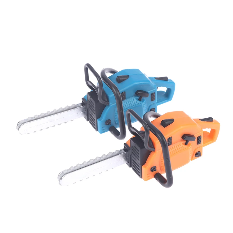 1PC Simulation Repair Tool Saw 1:12 Dolls Houses Miniature Chain Saw Lawn Mower Garden Decor Furniture Accessories Pretend Toys