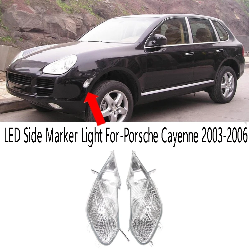 1pair Led Side Marker Light Forporsche Cayenne 2003 2004 2005 2006 Style Turn Signal Lights