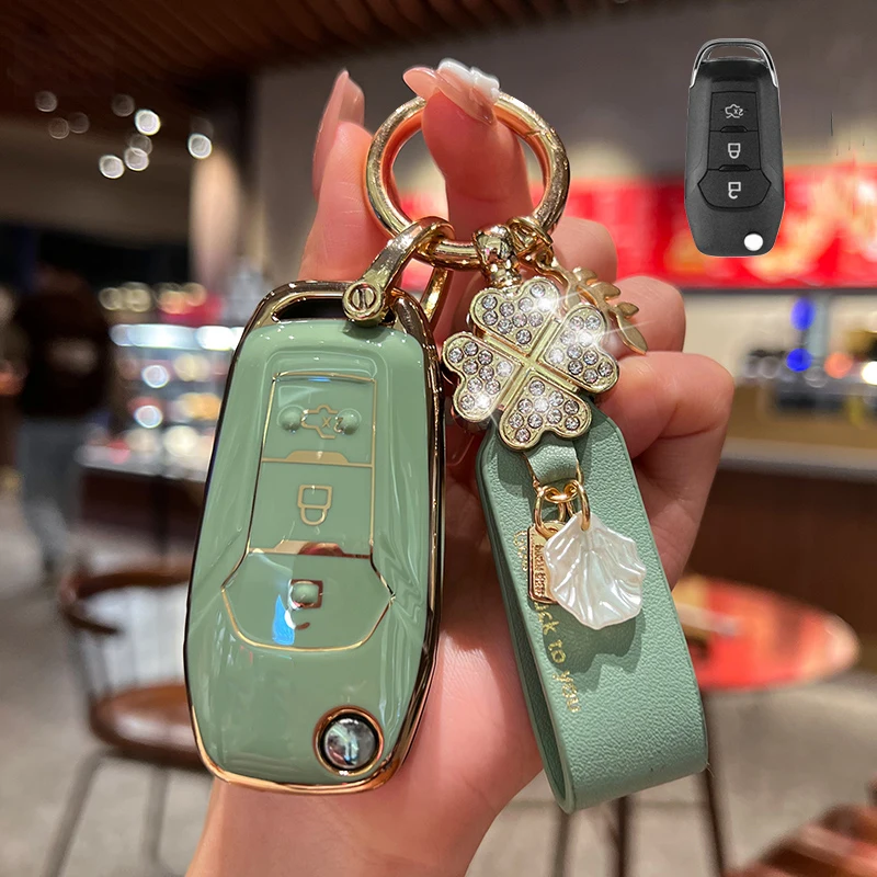 

Чехол из ТПУ для Ford Figo 2017 Mondeo 5 Ecosport Fiesta Mk8 Everest чехол ключа дистанционного управления автомобилем Kuga Escort F150