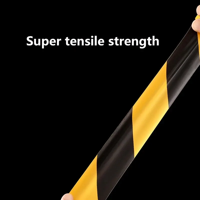 PVC 경고 테이프, 검은색 및 노란색 바닥 식별, 강한 내마모성 및 스탠딩 능력, 지면 보호