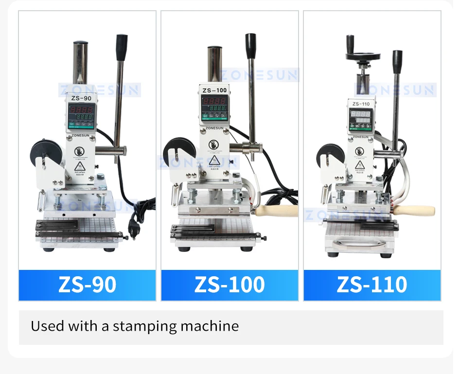 ZONESUN Hot Stamping Machine T Slot Letter Mold Holder ZS-TS