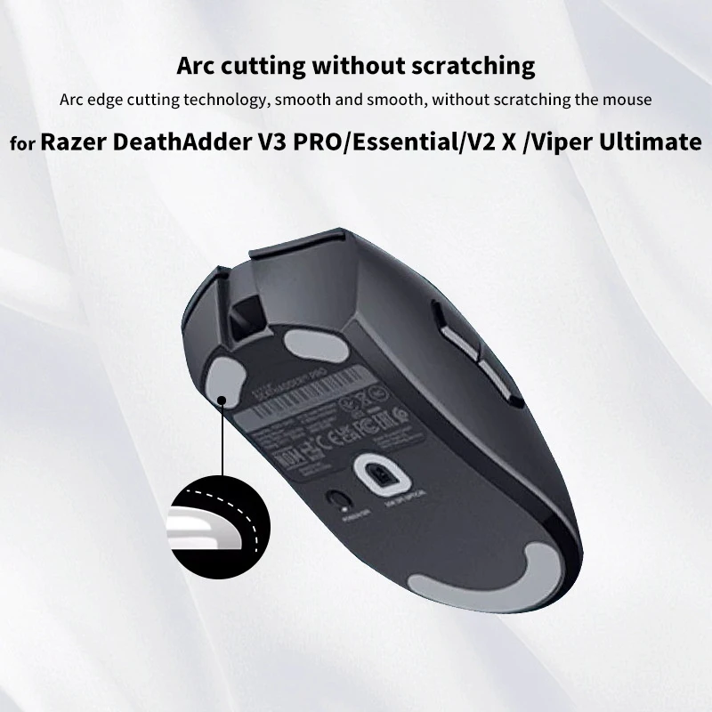 마우스 스케이트 게임용 마우스 발 패드 스티커, Razer Viper Ultimate DeathAdder 마우스 글라이드 커브 엣지 ICE 버전용, 1 세트