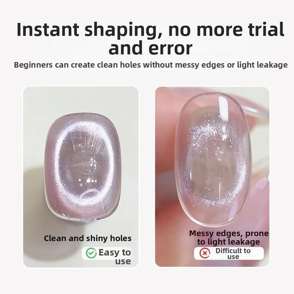 DIY 속이 빈 고양이 눈 자석 균일한 자력 다기능 링 모양 네일 아트 액세서리 강력한 자력