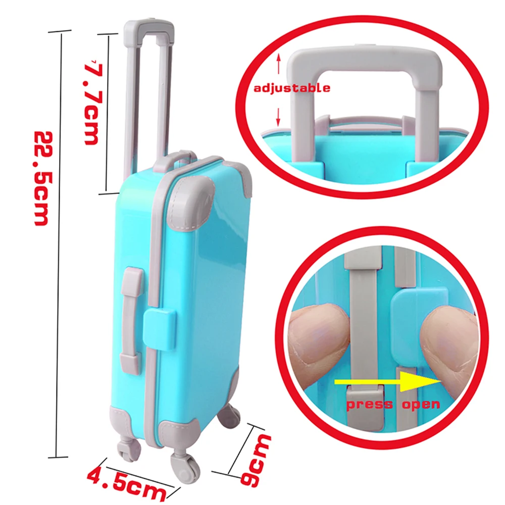 Valigia per Bambole da 18 Pollici: Un Accessorio Indispensabile per Viaggiare con le Bambole È una valigia alla moda per bambole, adatta a bambole da 18 pollici. - immagine 6