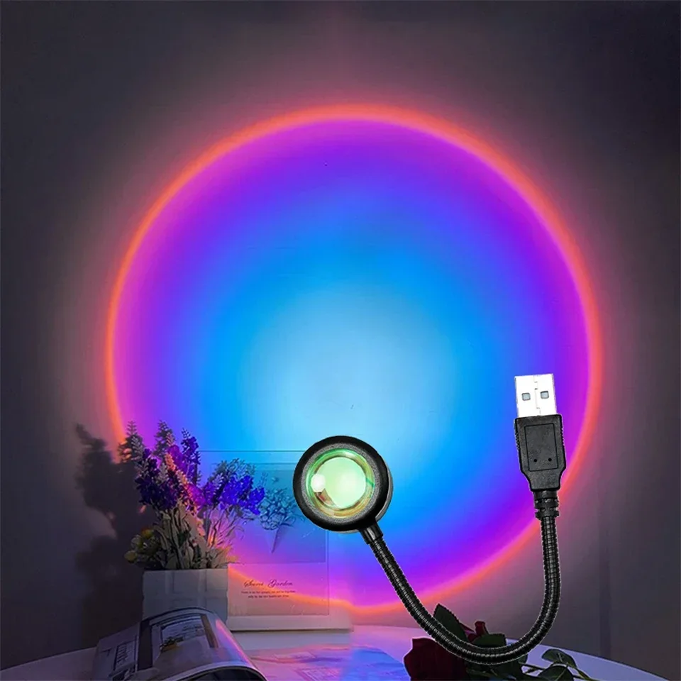 รูปสินค้า โคมไฟโปรเจคเตอร์แสงสีรุ้ง ตกแต่งบ้านสไตล์โมเดิร์น