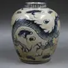 Opening Blue and White Dragon Pattern Porcelain Chinaware Ceramics Pot Jar Jug Vase 3