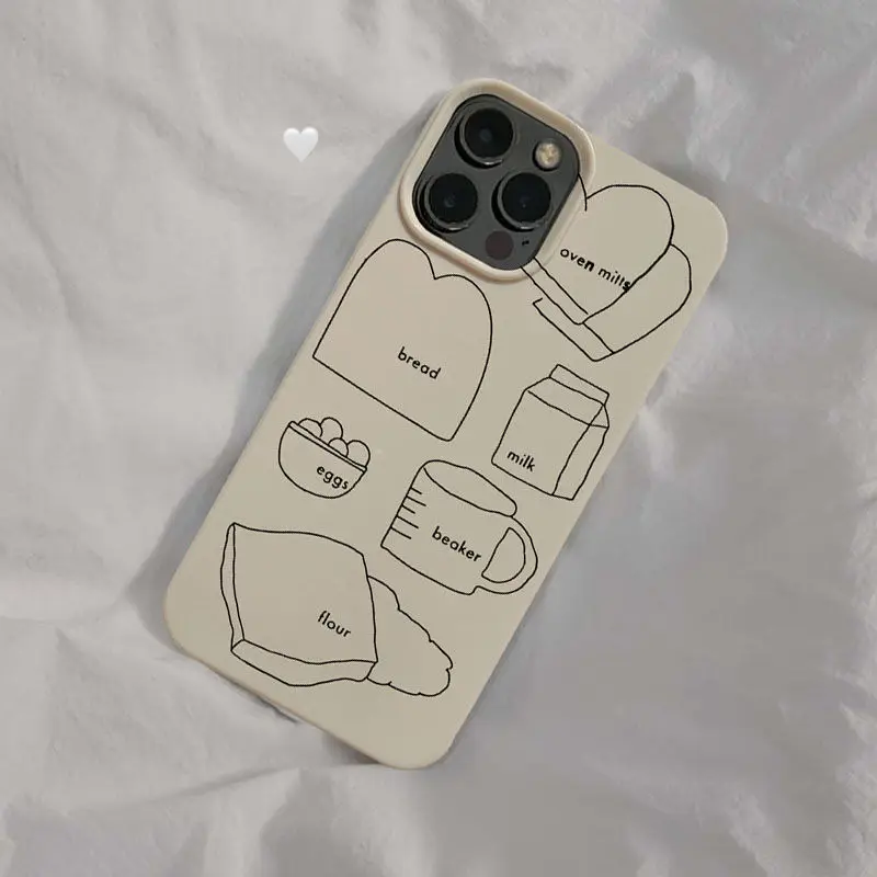 Funny Line Food Cute Phone Case For iPhone