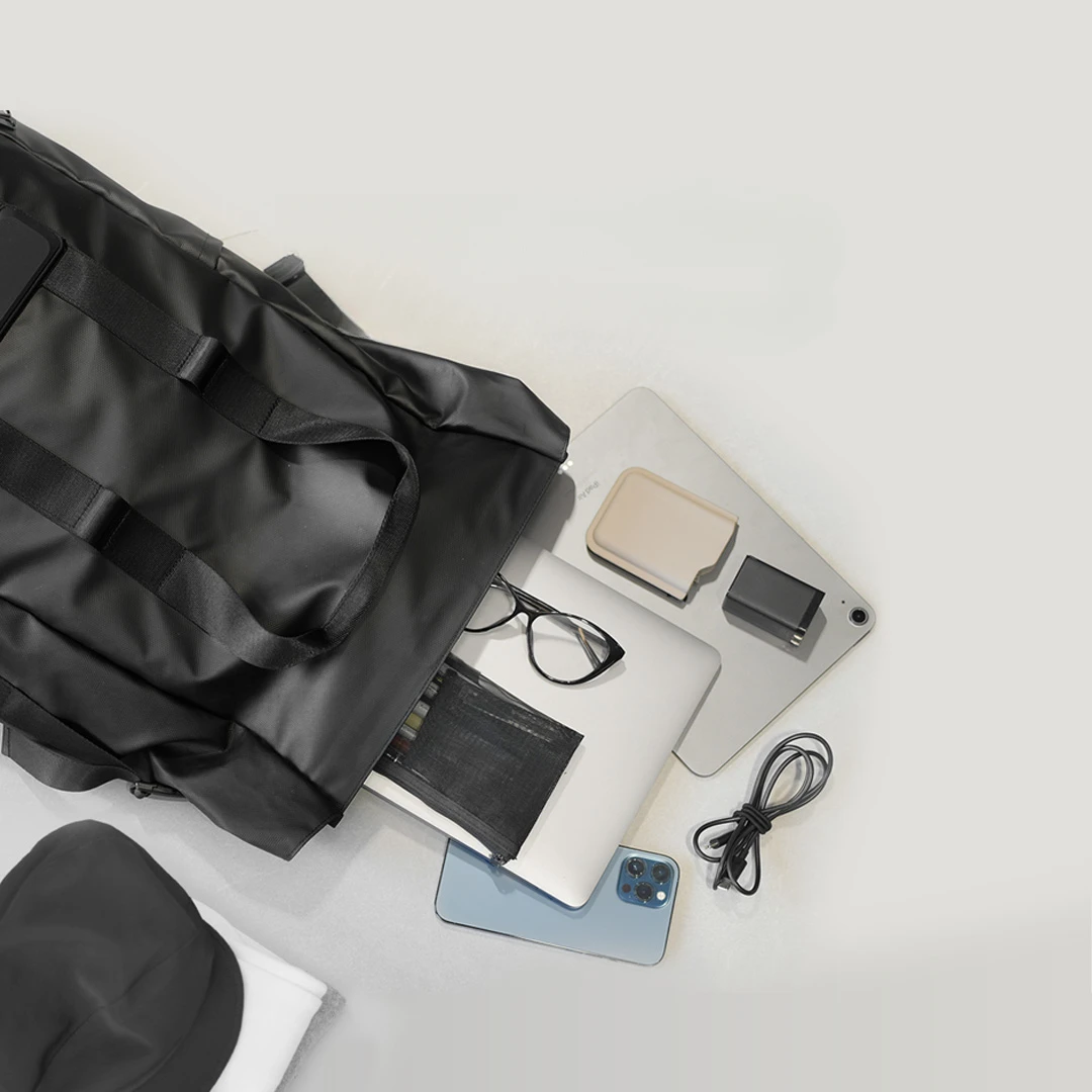 Multi-pocket Men & Women Universal Large-capacity Leisure Simple Schoolbag Trendy Light Travel Rollup Backpack Buckle Backpack