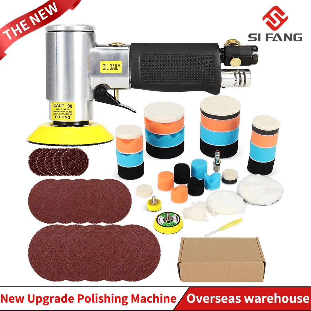 Orbit Air Sander Mini Pneumatic 1 "/2"/3 "Set Di Rettificatrici Per Lucidatura Auto Strumento Lucidatrice Ad Aria Ad Alta Velocità
