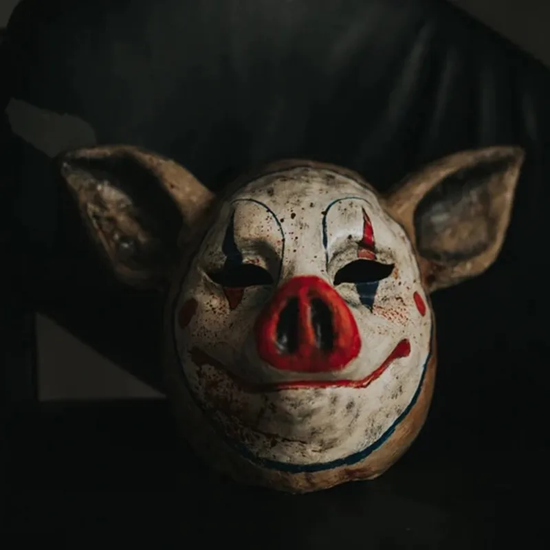 Bulex-Máscara de látex de cerdo payaso, máscaras divertidas de animales de terror, casco de Halloween, disfraz de Cosplay, accesorios para mascarada