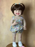 BZDOLL New Face 55 CM Mila Realistic Reborn Baby Can Stand Girl Full Silicone Body Doll Princess Toddler Bebe Birthday Gift 1