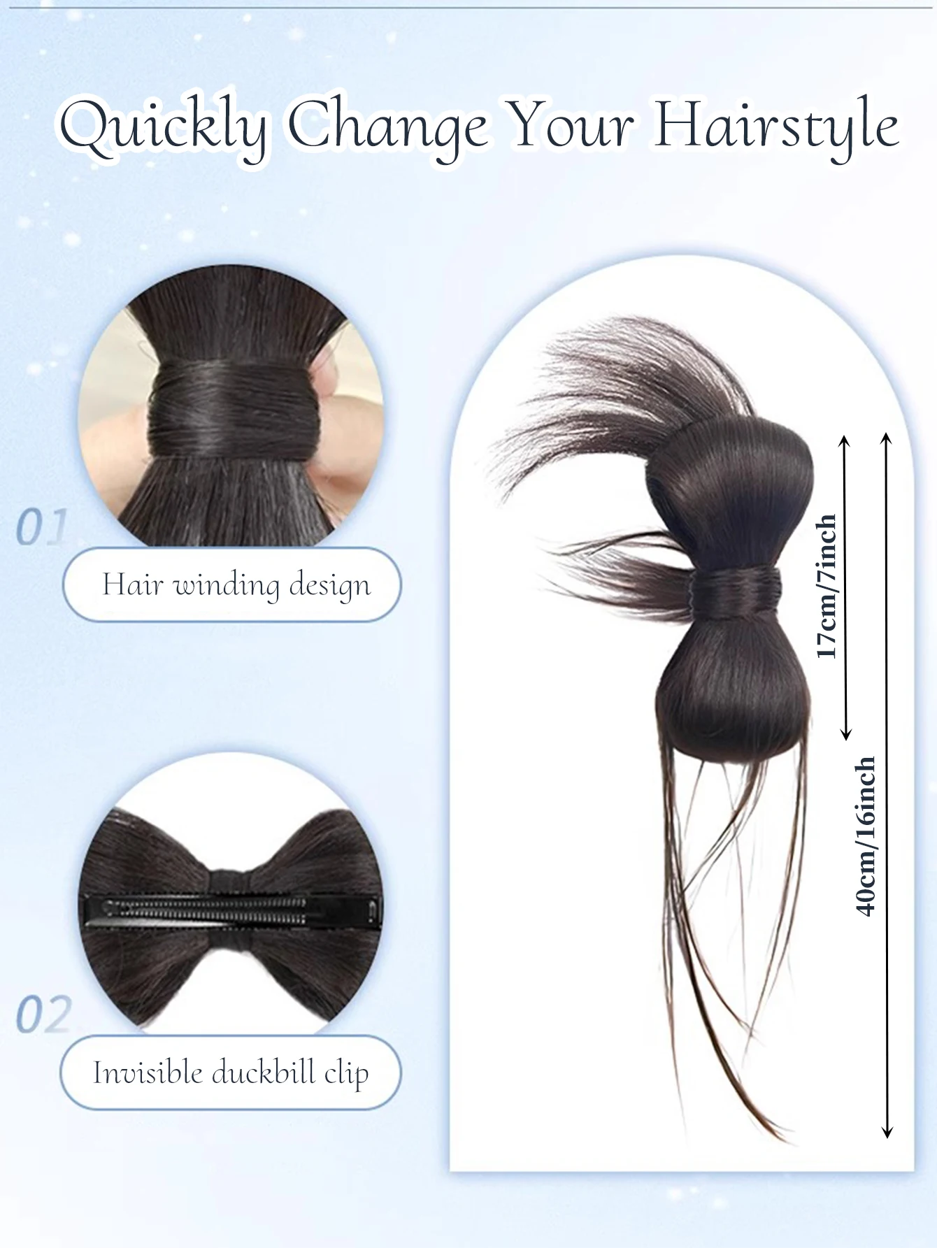 Synthetic Curly Bun Hairpiece for Women