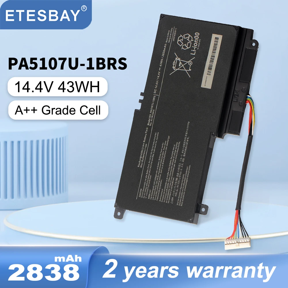 Etesbay Bateria para Toshiba Satellite Pa5107u Pa5107u1brs L45 L45d L50 P55-a5312 L55 L55t P50-a P55 S55-a5275 S55-a5294 43wh