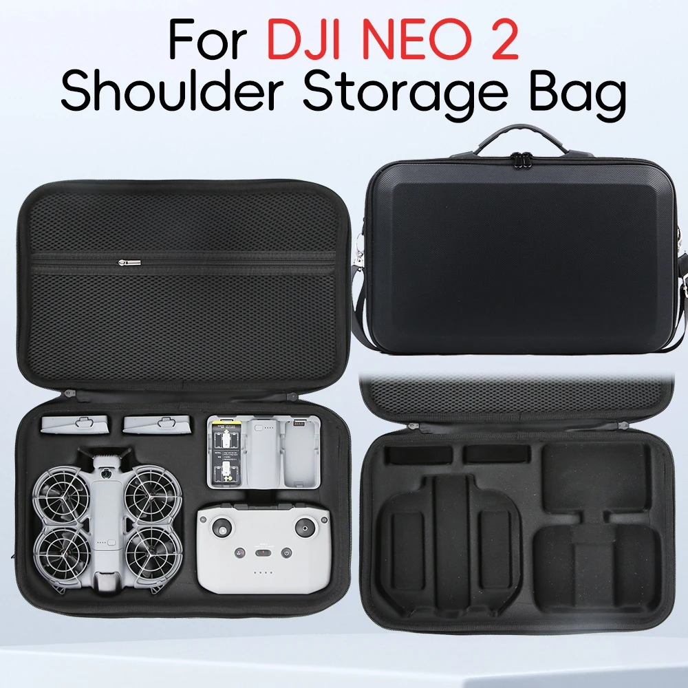 DJI Neo 2 Fly More 콤보용 휴대용 보관 케이스, 충격 방지 하드 캐리 백, 드론 본체 및 부품 보호 케이스