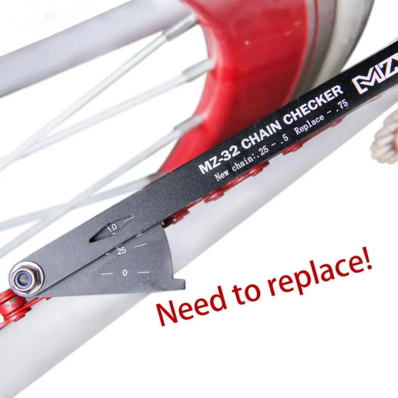 

Chain Wear Indicator Tool Cycling Accessory Links Checker Aluminum Alloy Road Bike Repair Accurate Tools