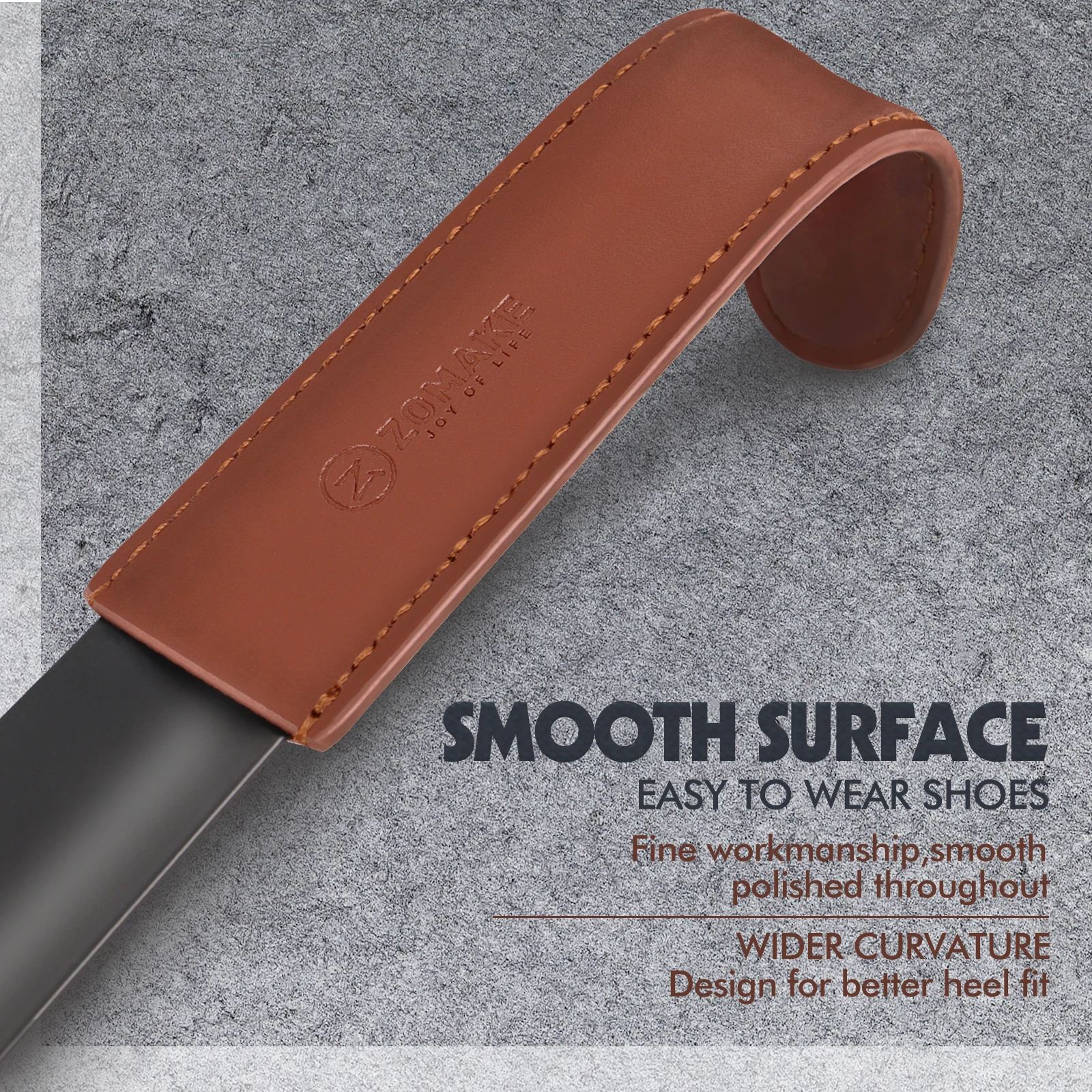 2PCS 42cm Extra Long Shoe Horns Metal Stainless Steel Shoe Spoon