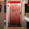Shower Doors 1/2 - 40 in. W x 72 in. H Frameless Hinged Shower Door in Satin Black Shower Doors 1