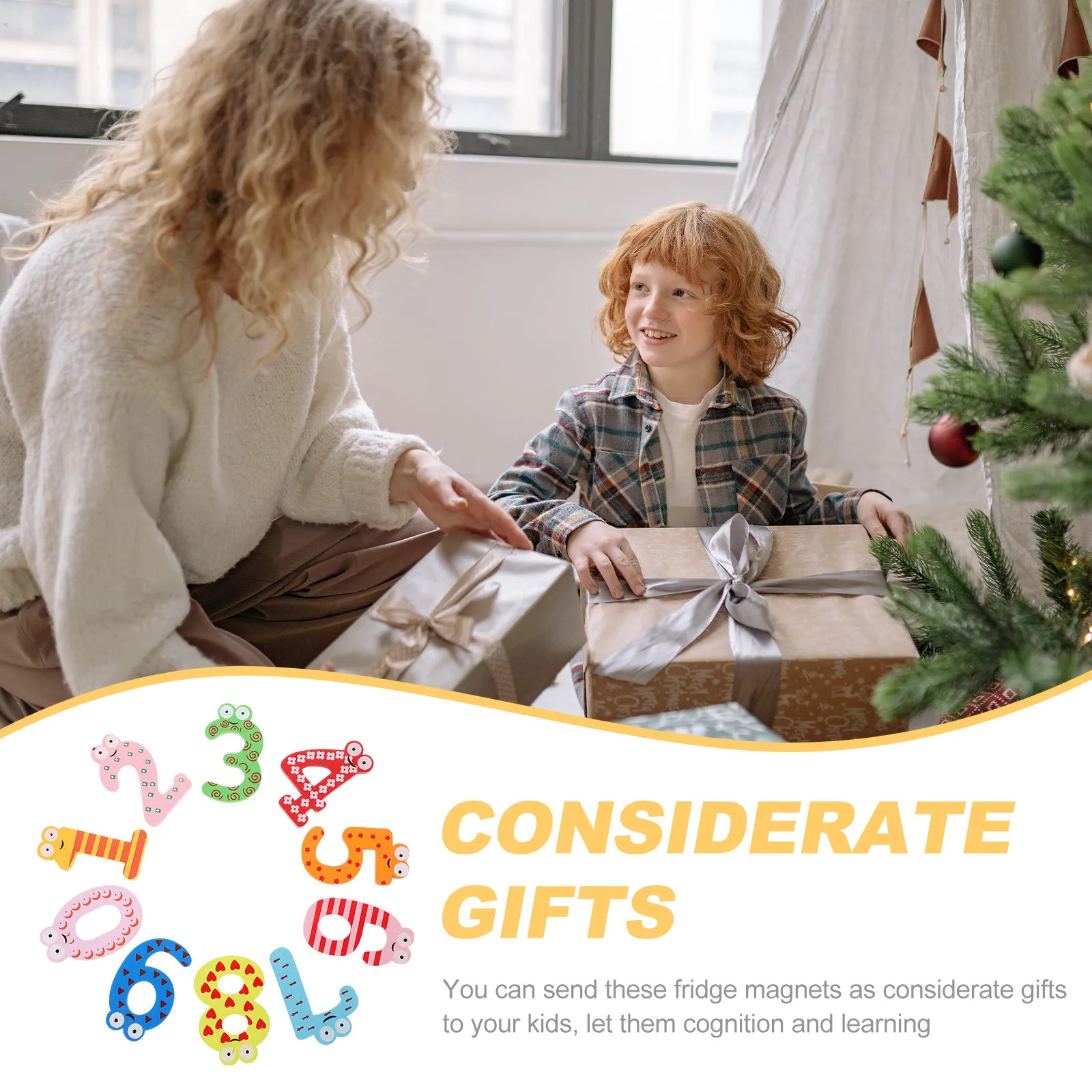 15Pcs 숫자 자석 나무 자석 숫자 조기 교육을위한 냉장고 자석 어린이 화이트 보드 냉장고 학습