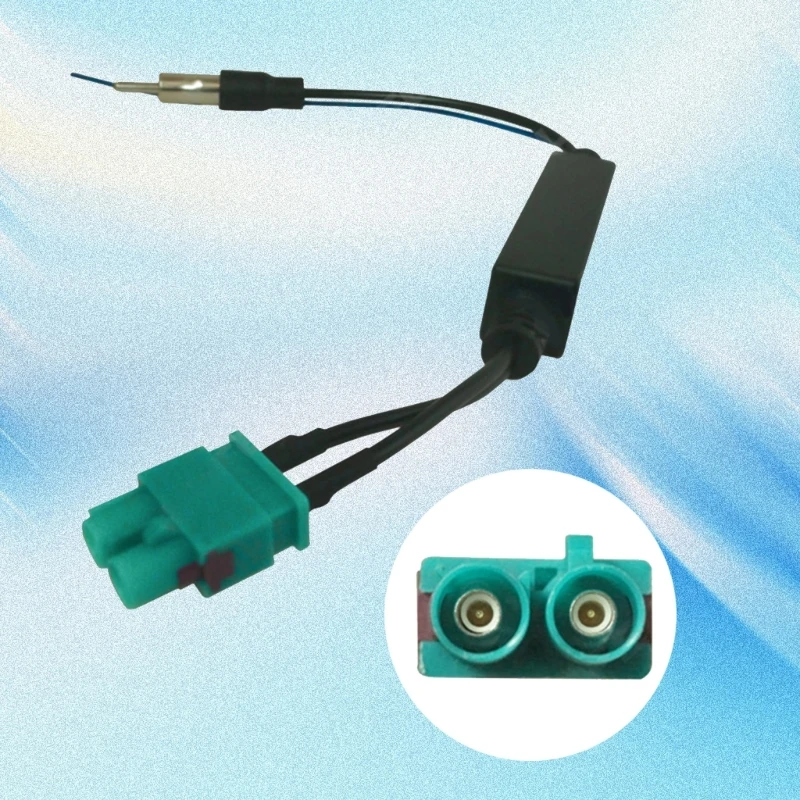 Double Fakra Car Radio Antenna Adapter Fakra Plug Vehicle Aerial Stereos FM Navigation Connector Cable F19A