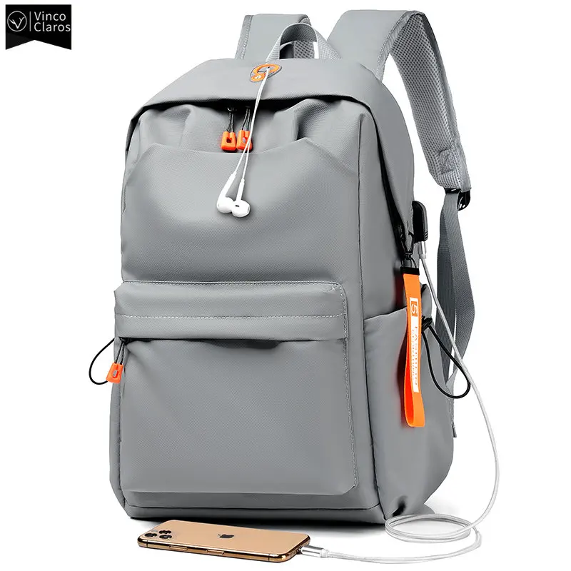 

VC Men's Backpack Lightweight Designer Laptop Bag Male Waterproof USB Business Travel Backpack College Student School Backpack