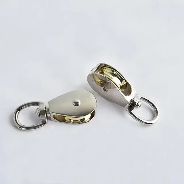 DIY Mini Metal Sheave Zinc Alloy Fixed Pulley Crown Block And Tackle Lifting Wheel Single/Double Pulley