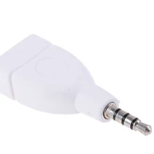 AUX 오디오 자동차 플러그 잭, 화이트 컨버터 어댑터, USB 2.0 암-3.5mm 수, 핫 세일