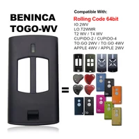 1/2/3/5PCS BENINCA TO.GO 2WV 4WV Garage Door Remote Control 433MHz Compatible with IO.2WV LO.T2WMR T2 WV T4 WV CUPIDO-2 CUPIDO-4 - Image 2