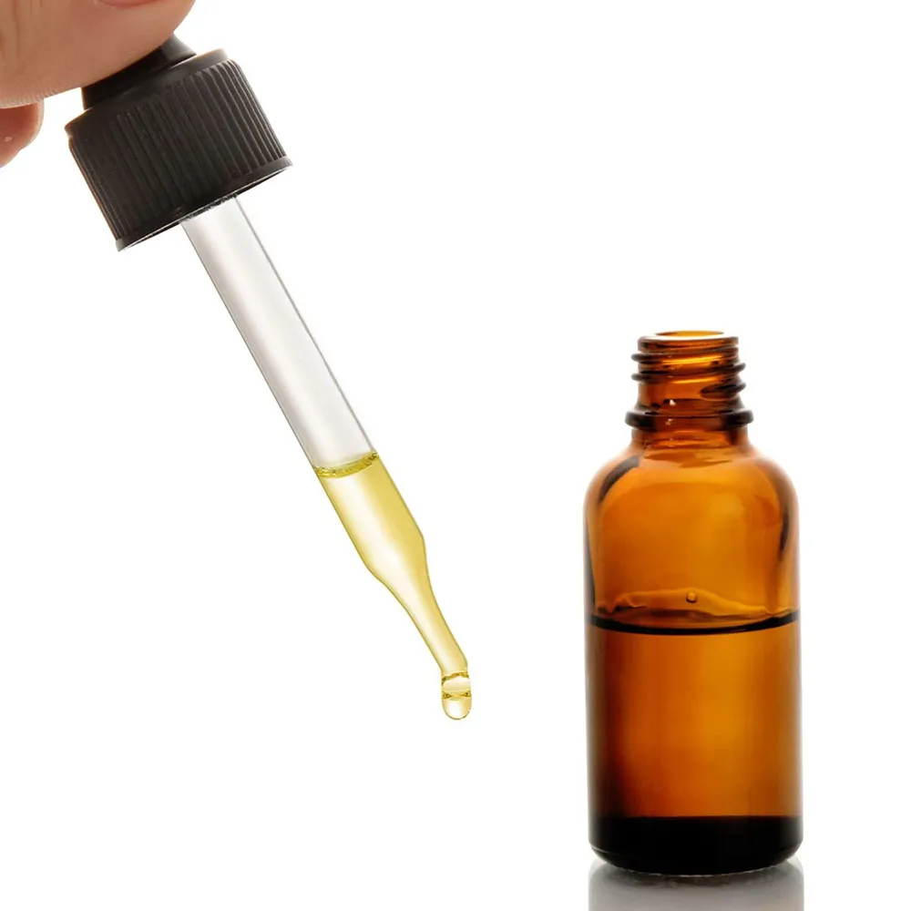 4-Pack 2oz Amber Glass Dropper Bottles with Funnel & Labels -Tincture Bottles 60ml Leakproof Tincture Bottles for Essential Oils 5
