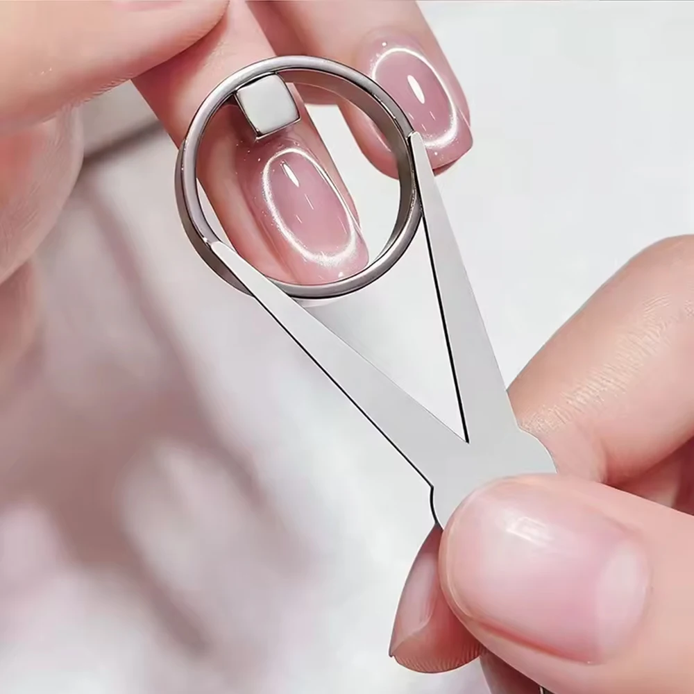 3D 새 원형 캣아이 네일 마그넷 속이 빈 버블 리스 블랙홀 링 디자인 네일 마그네틱 도구 (캣아이 젤 네일 폴리쉬용)