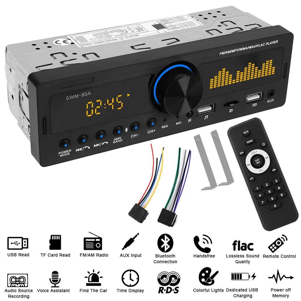 Автомагнитола Locator 12 В с USB/SD/AUX-входом и микрофоном |