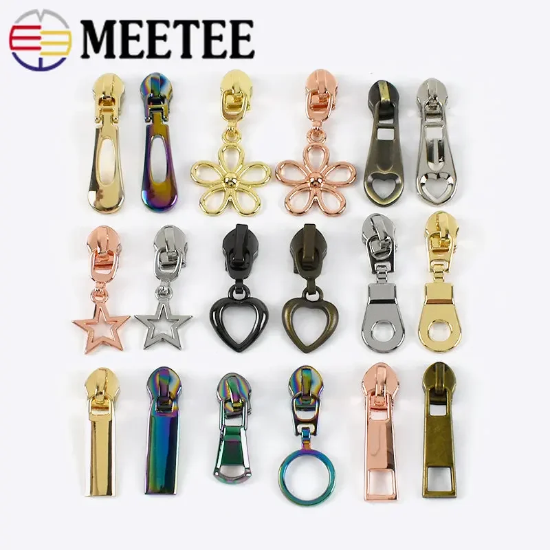

10/30Pcs 5# Zipper Silder for Nylon Zips Jacket Bag Purse Pockets Zippers Heads Repair Kits DIY Garment Sewing Zip Accessories