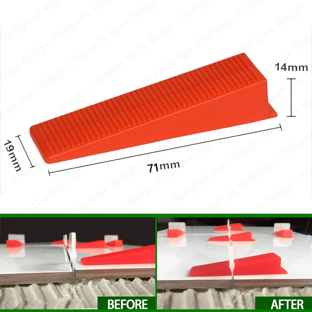 100-500Pcs Reusable Ceramic Wedges Insert Tile Leveling System Clips Spacers for Floor Wall Carrelage Construction Tools For Tile Spacers Tile Leveling Clips Tile Leveling Tools