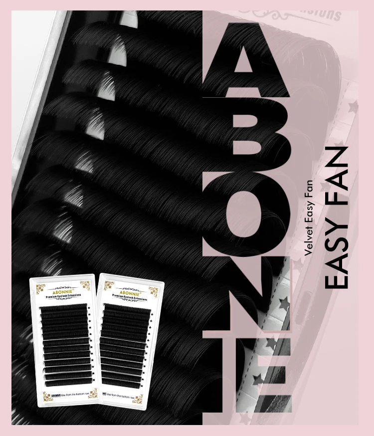 Description Picture 2 of itemAbonnie 0.03-0.10mm Easy Fan Lashes Mega Volume Fans Eyelash 8-25mm Automatic Flowering Fast Blooming Eyelash Makeup Cilios